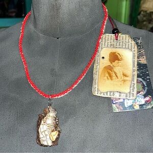 Unsolved Murder Map Bark Necklace